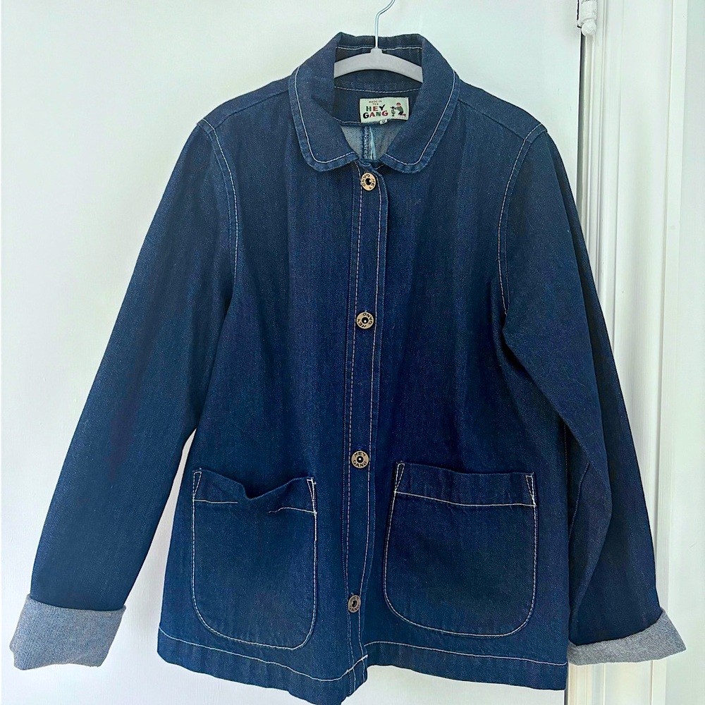Hey Gang Women’s Chore Coat in Dark Denim - Size 0